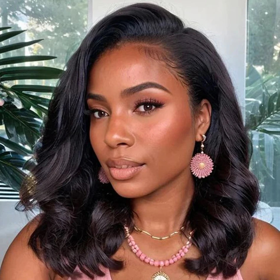 Ldjoy Wigs 4x4 Short Bob Body Wave Glueless Lace Closure Wigs Loose Wave Wigs Brazilian Virgin Remy Hair Wig