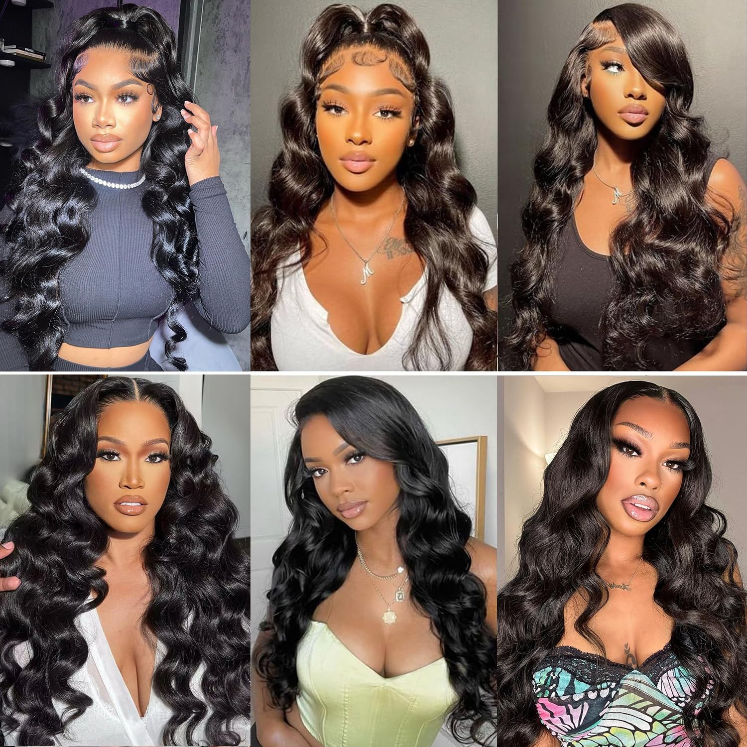 Ldjoy Body Wave 4x4 Lace Closure Wig Natural Black Human Hair Wig