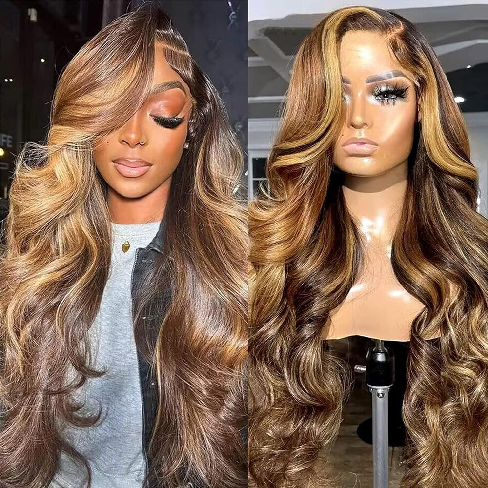 Ldjoy Highlight Body Wave 13x4 Lace Front Wig Honey Blonde Wigs