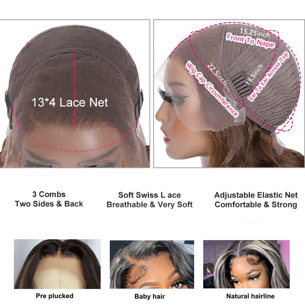 Ldjoy Highlight Body Wave 13x4 Lace Front Wig Honey Blonde Wigs