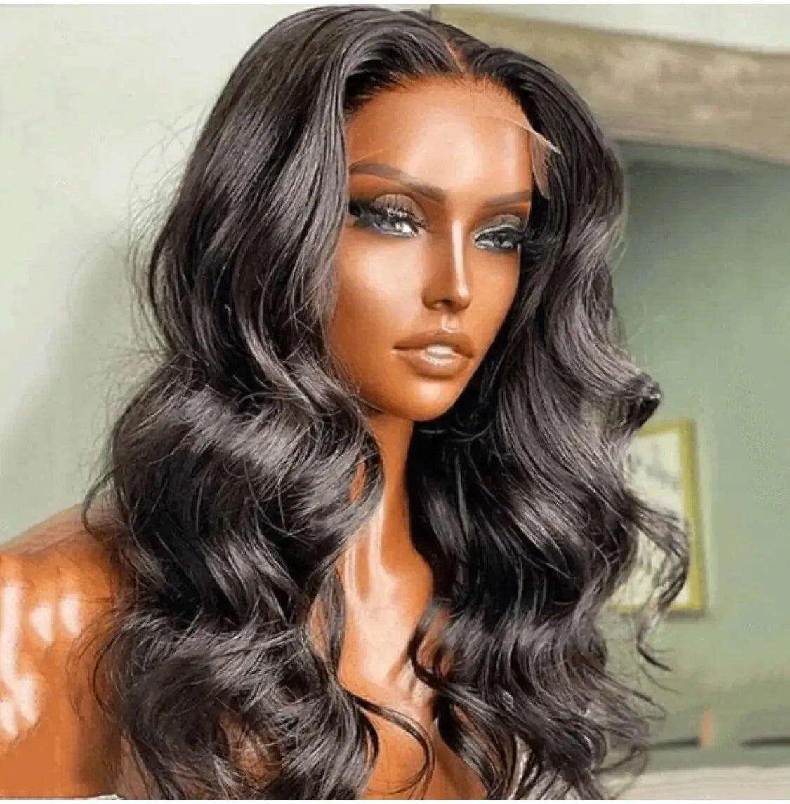 Ldjoy Body Wave T Part Wig Natural Black Human Hair Wig 180% Density