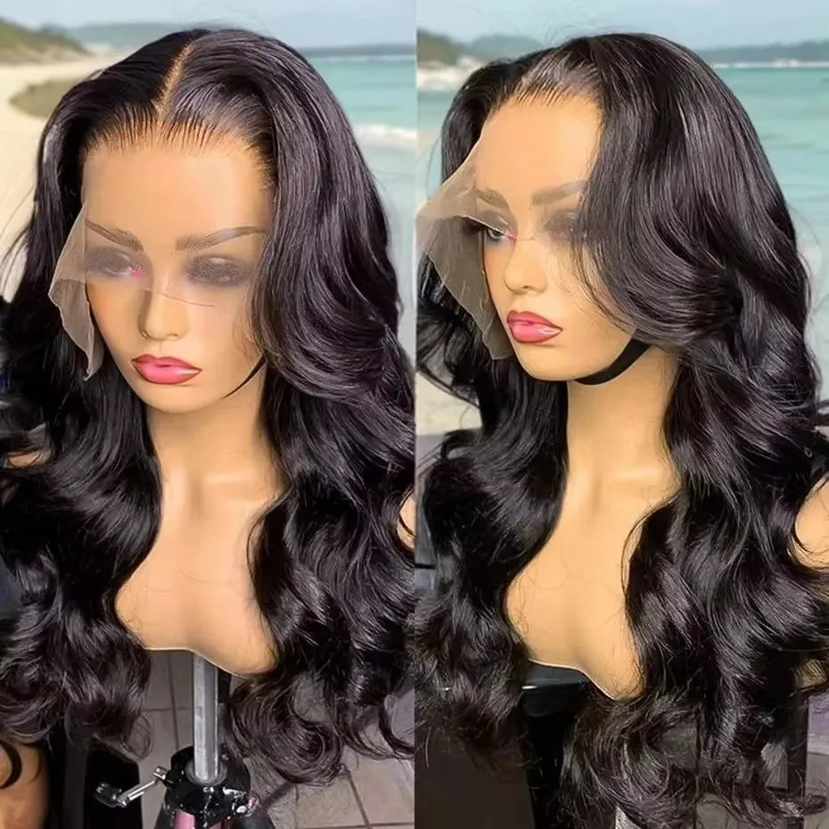 Ldjoy Body Wave 13x6 HD Lace Front Wig Natural Black Human Hair Wig