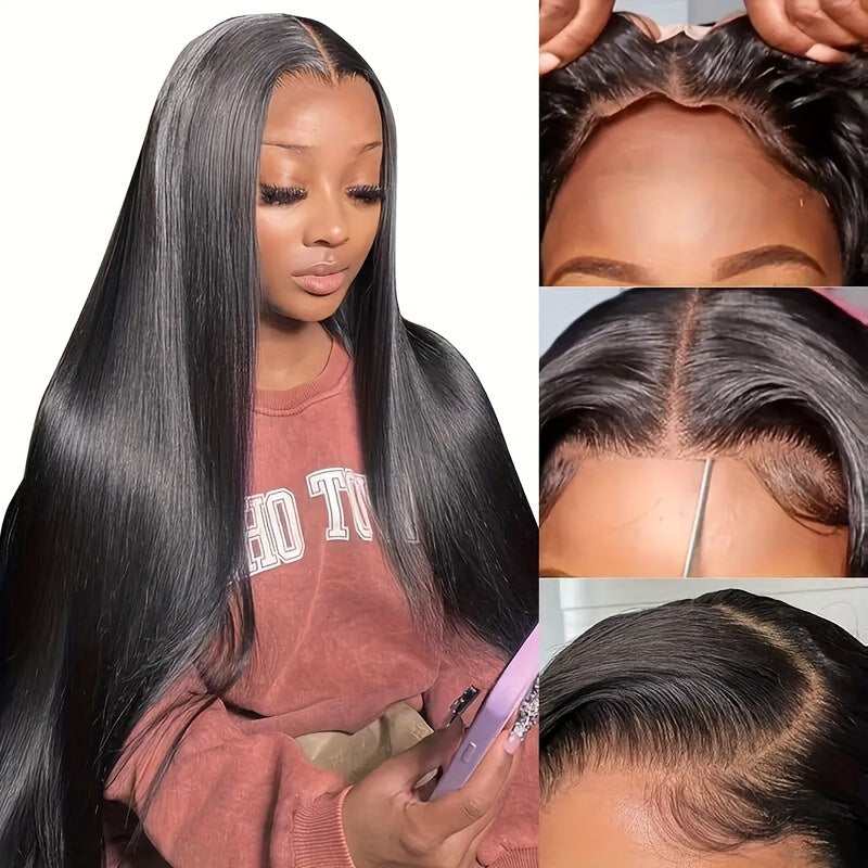 Ldjoy Body Wave/Straight 4x4/6x4.5 Pre-Cut Lace Glueless Wig Quick and Easy Install Breathable Cap 180% Density