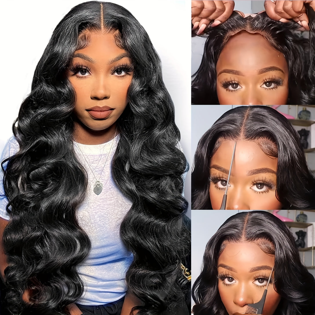 Ldjoy Glueless 5x5/4x6 HD Pre Cut Lace Closure Wig Lace Pre Plucked & Bleached Ready to Go