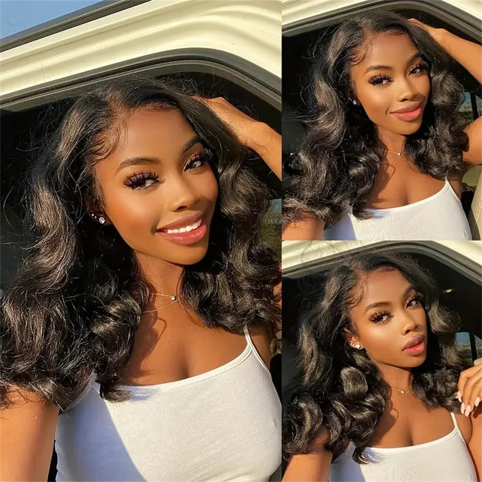 Ldjoy Wigs 4x4 Short Bob Body Wave Glueless Lace Closure Wigs Loose Wave Wigs Brazilian Virgin Remy Hair Wig