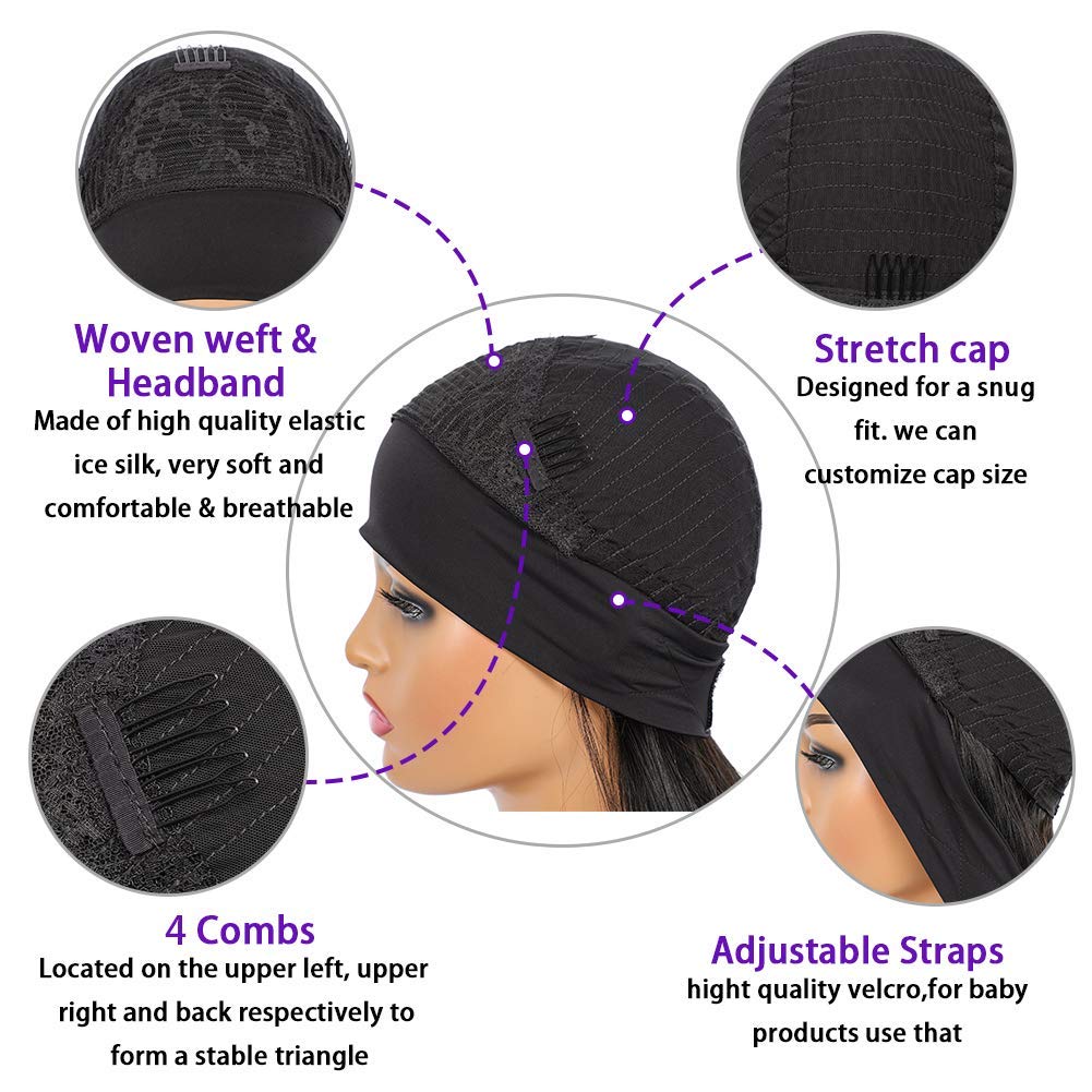 Ldjoy Loose Deep Wave Headband Wig Natural Black Human Virgin Hair For Women 180% Density