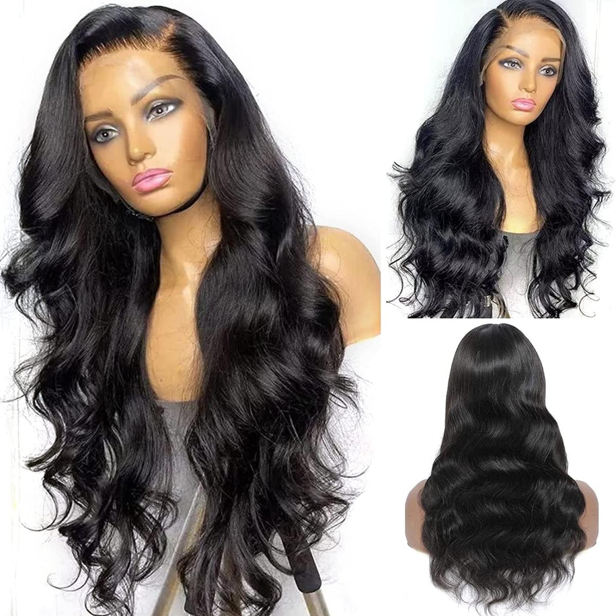 Ldjoy Body Wave 13x6 Lace Front Wig Natural Black Human Hair Wig