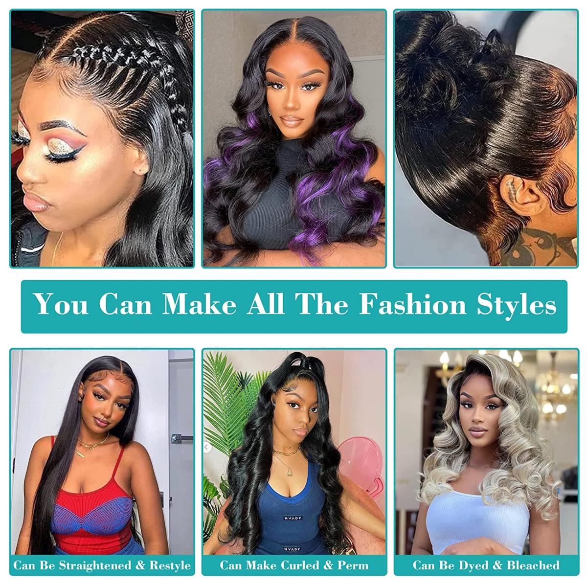 Ldjoy Body Wave 13x6 Lace Front Wig Natural Black Human Hair Wig