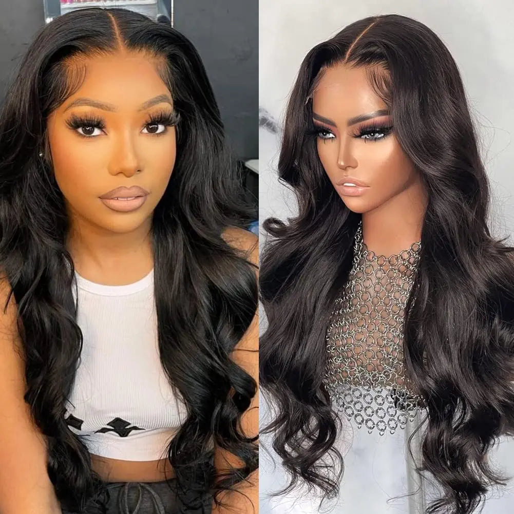 Ldjoy Body Wave 4x4 Lace Closure Wig Natural Black Human Hair Wig
