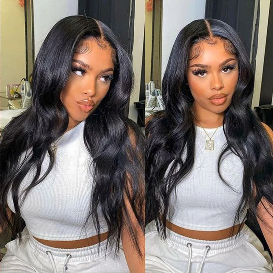 Ldjoy Body Wave 4x4 Lace Closure Wig Natural Black Human Hair Wig