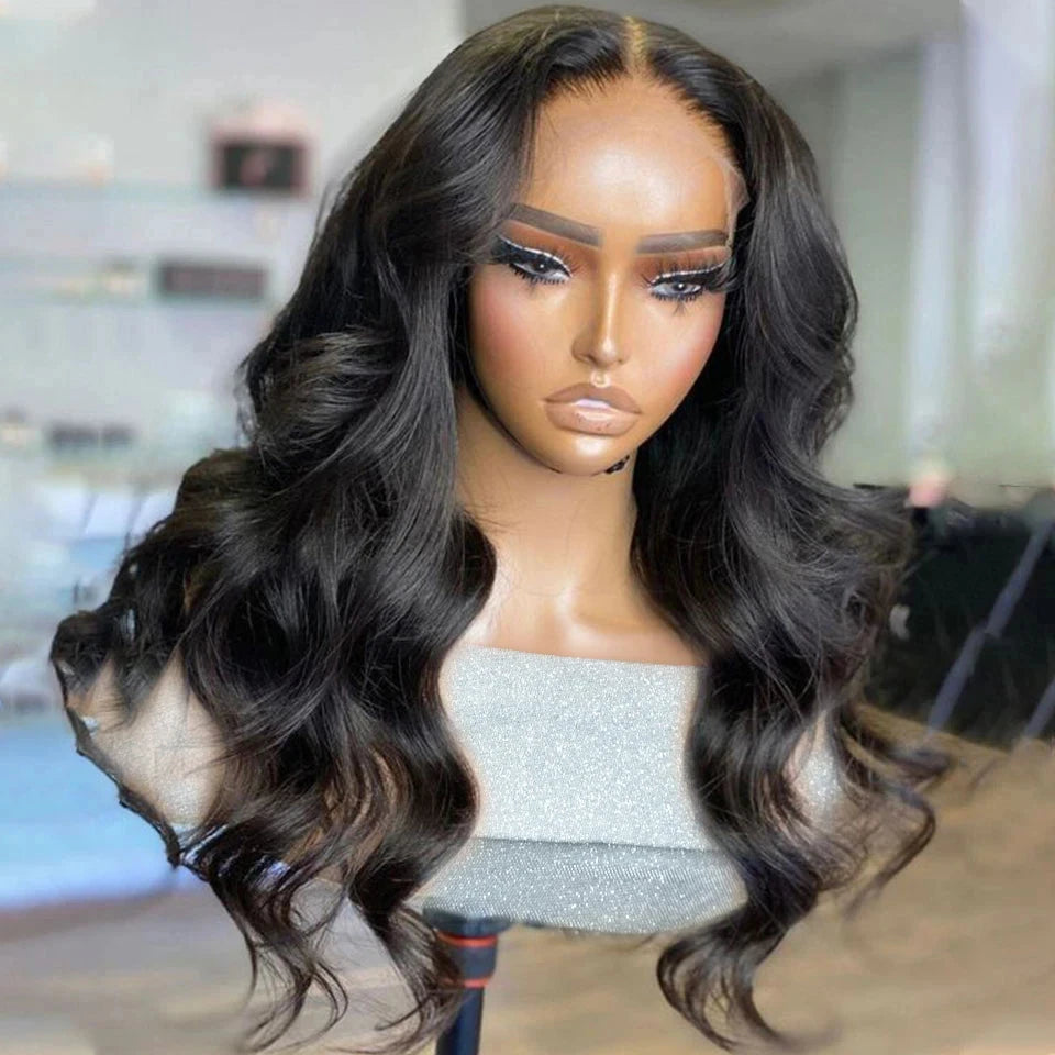 Ldjoy Body Wave 4x4 Lace Closure Wig Natural Black Human Hair Wig