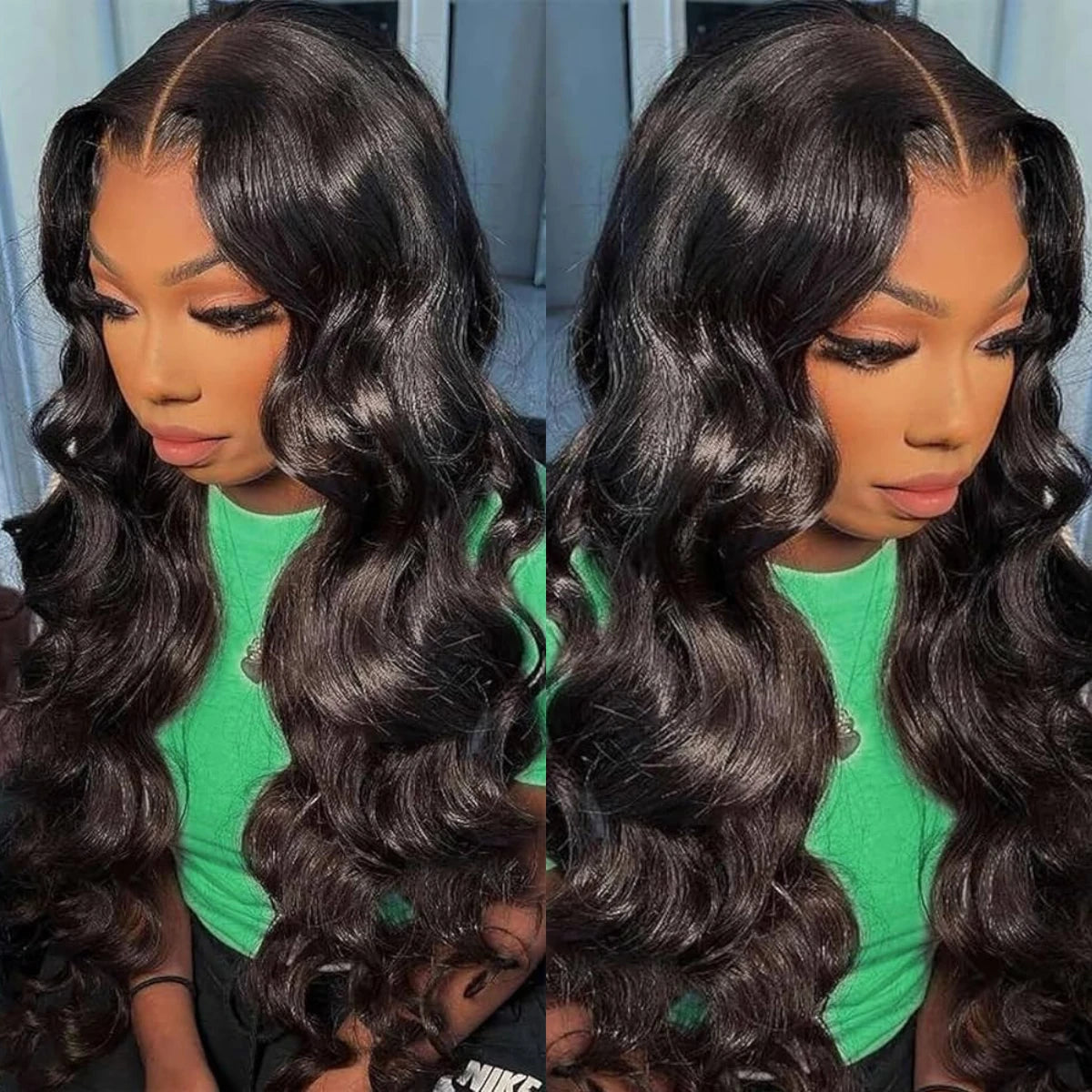 Ldjoy Body Wave 5x5 Lace Closure Wig Natural Black Human Hair Wig