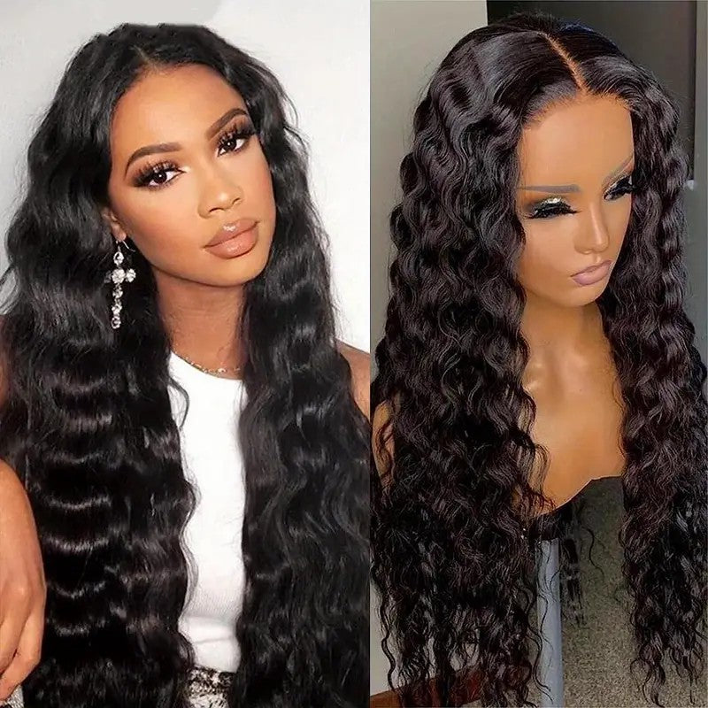 Ldjoy 5x5/4x6 HD Lace HD Deep Curly Glueless Wigs Human Hair Loose Deep Wave 180% Density Wet And Wavy Ready To Wear Lace Closure Wigs
