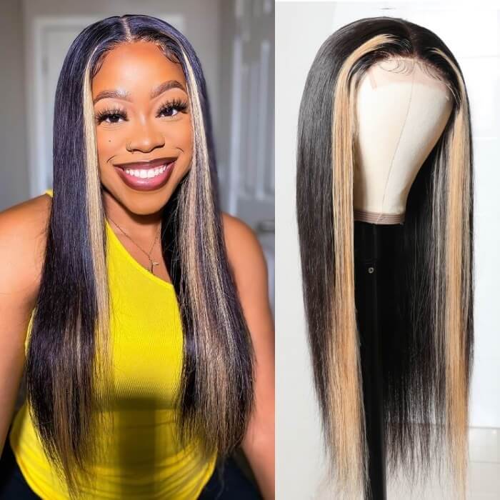 Ldjoy Wigs Skunk Strip 13x4 Lace Front Wig Glueless