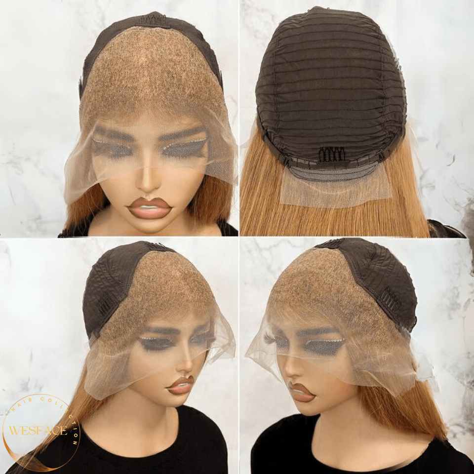 Ldjoy Honey Blonde Bob Wig Human Hair 13x4 Lace Front Bob Wigs for Women Pre Plucked Straight Human Hair Short Bob Wigs