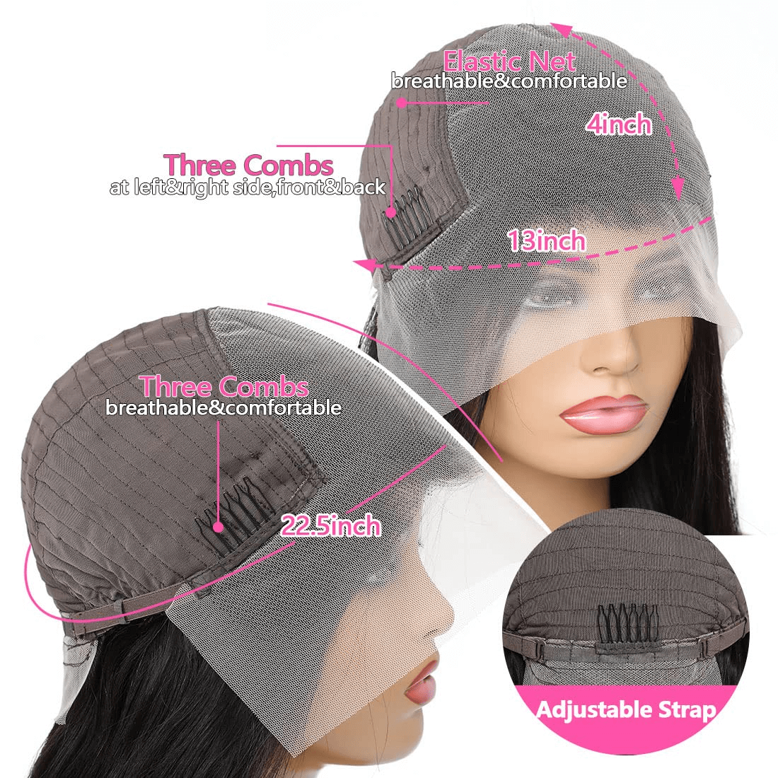 Ldjoy Water Wave Lace Front Wigs Human Hair Wigs for Women 13x4 Glueless Lace Frontal Wigs Human Hair Pre Plucked with Baby Hair Wet and Wavy Wigs Human Hair 180% Density Natural Color