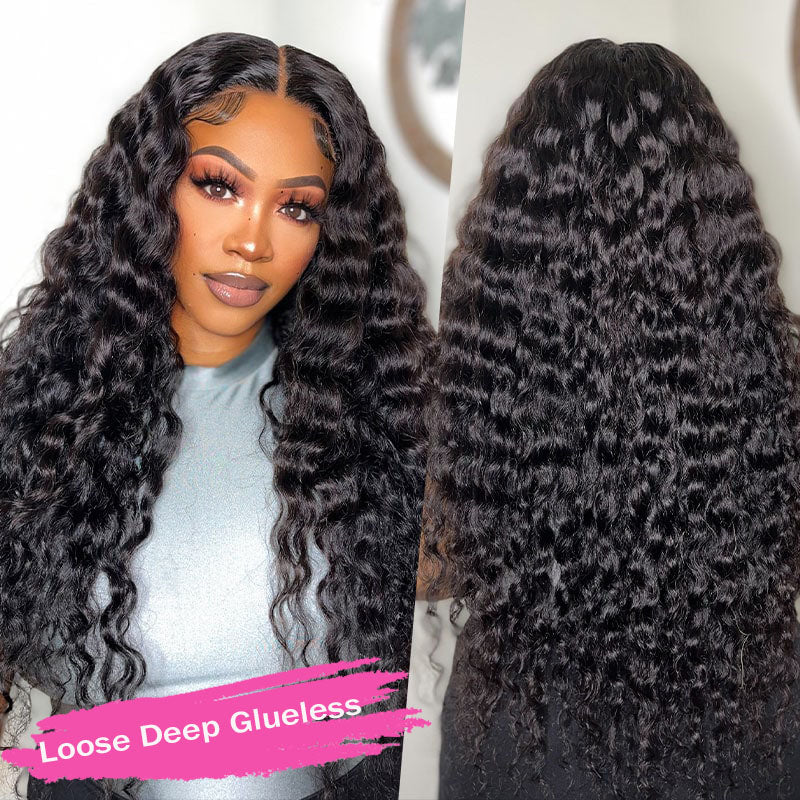 Curly Glueless Wig 5x5 & 4x6 Pre Cut HD Lace Natual Black Human Hair Ldjoy Wigs