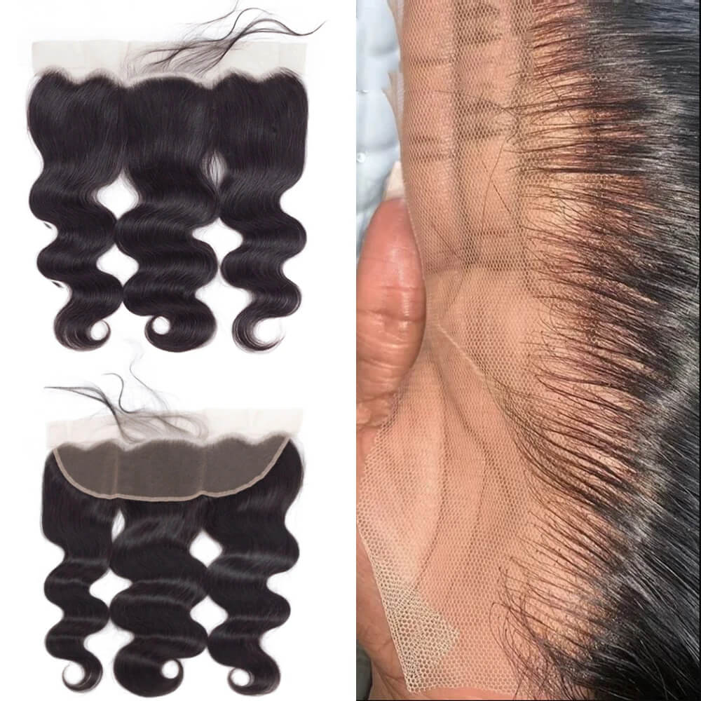 Ldjoy Body Wave Virgin Hair 3 Bundles With 13x4 Frontal Free Part