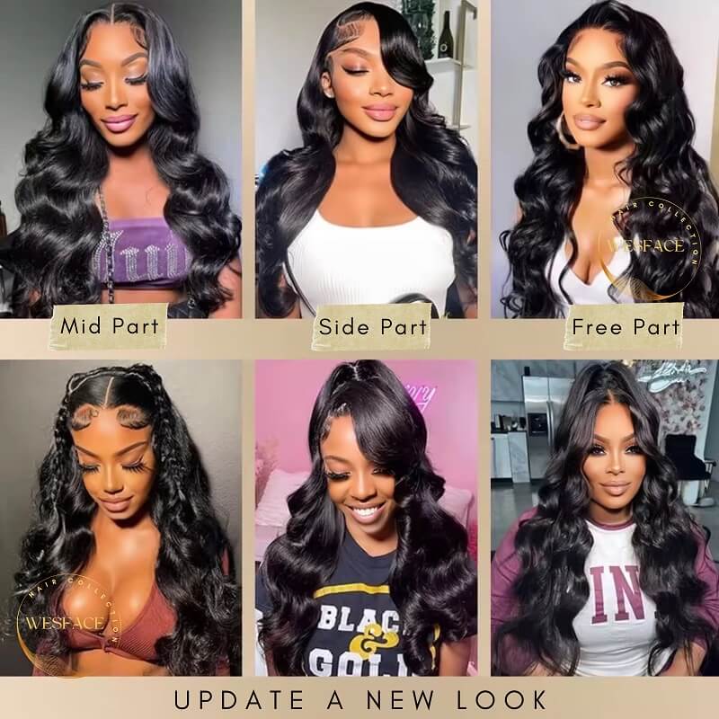 Ldjoy Body Wave Virgin Hair 3 Bundles With 13x4 Frontal Free Part