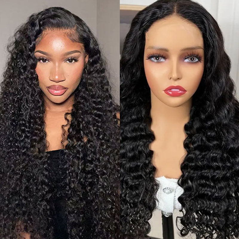 Real Swiss 5x5 HD Lace Closure Deep Wave Wig - Ldjoy Wigs
