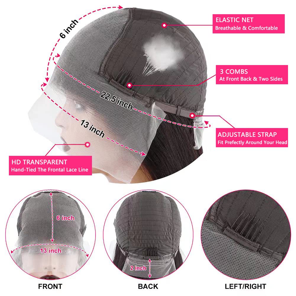 Ldjoy Body Wave Burgundy 99J Color 13x6 Lace Front Wig Human Hair Wig