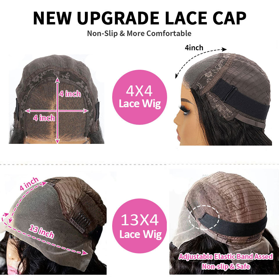 Ldjoy Ombre Brown Curly Brazilian Human Hair 4x4 Lace Closure Wig Pre plucked Baby Hair Wigs for Black Women 180% Density