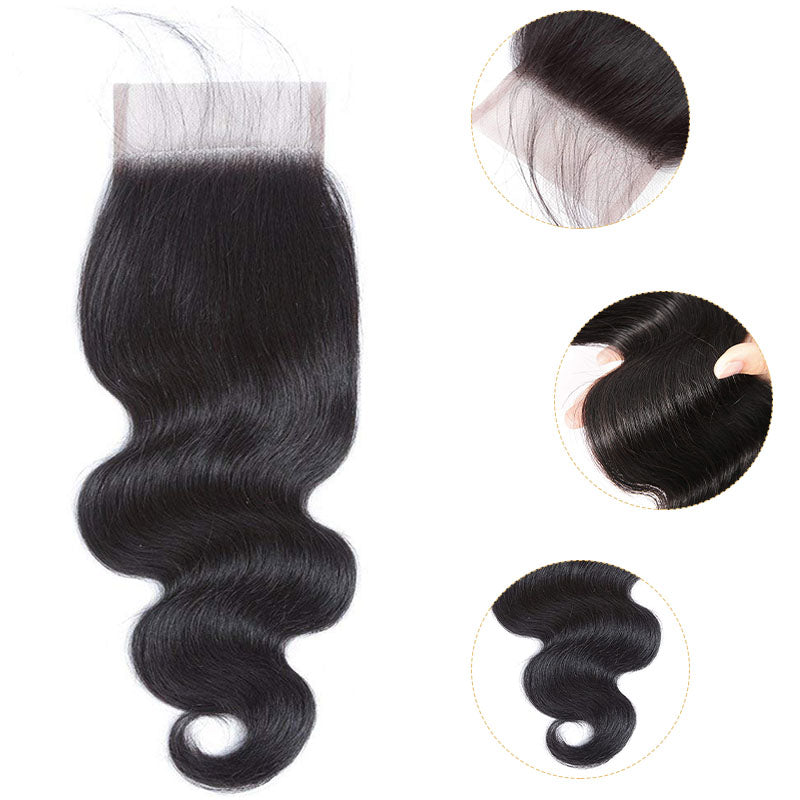 Ldjoy Body Wave 14-22 Inch 1 Pcs Human Hair Lace Closure