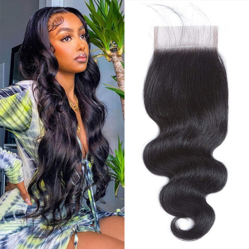 Ldjoy Body Wave 14-22 Inch 1 Pcs Human Hair Lace Closure