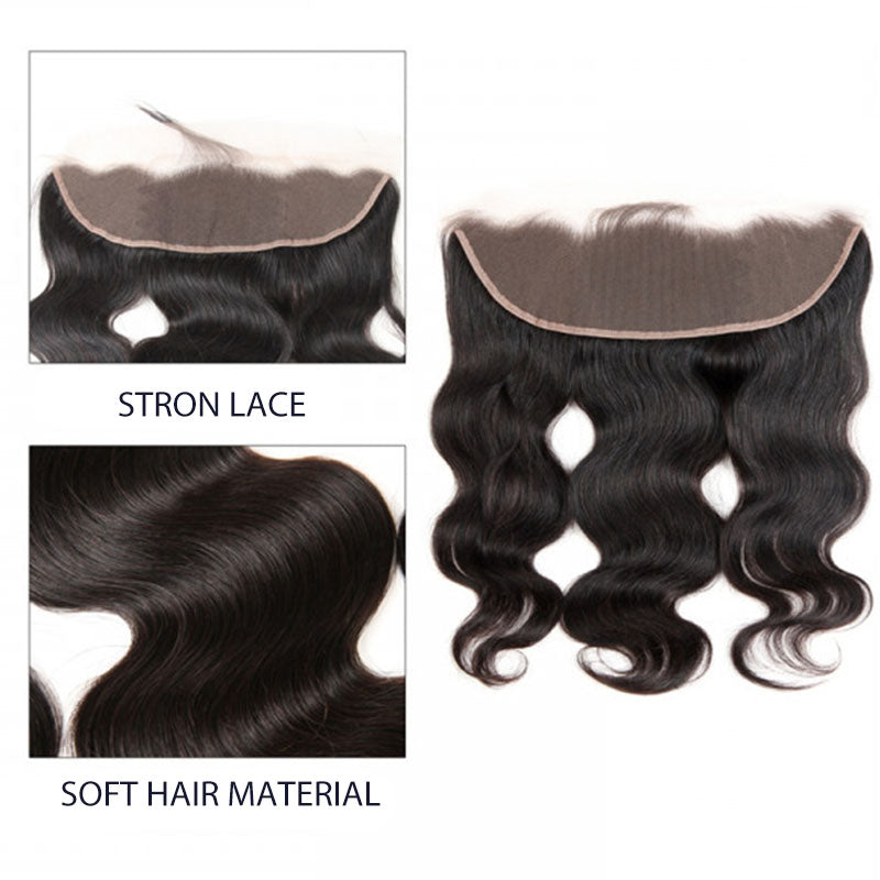 Ldjoy Body Wave Hair 1 Pcs Lace Frontal Free Part