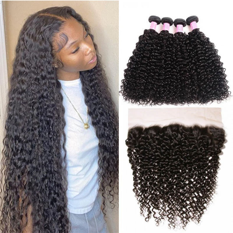 Ldjoy Culry 1 Pcs Lace Frontal Natural Black Human Virgin Hair