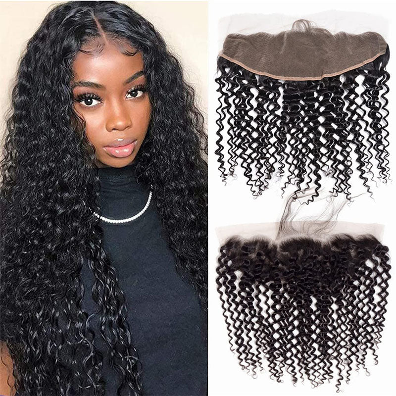 Ldjoy Culry 1 Pcs Lace Frontal Natural Black Human Virgin Hair