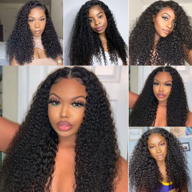 Ldjoy Curly 3 Pcs Bundles Hair Weft With 4x4 Lace Closure Human Virgin Hair