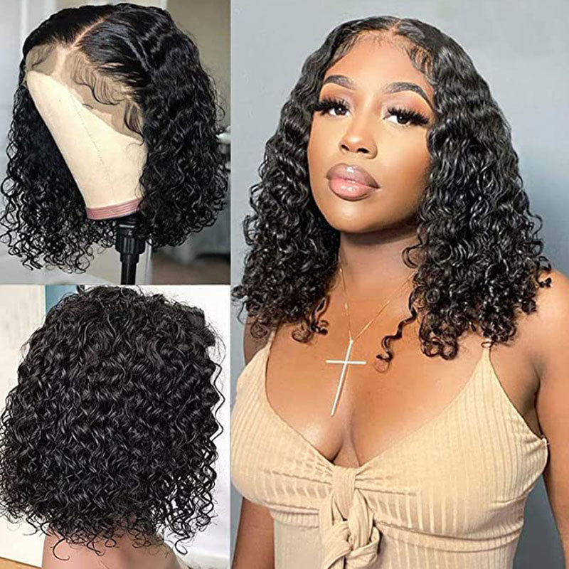Ldjoy Curly Lace Bob Wig 10-16 Inch Human Hair Wig