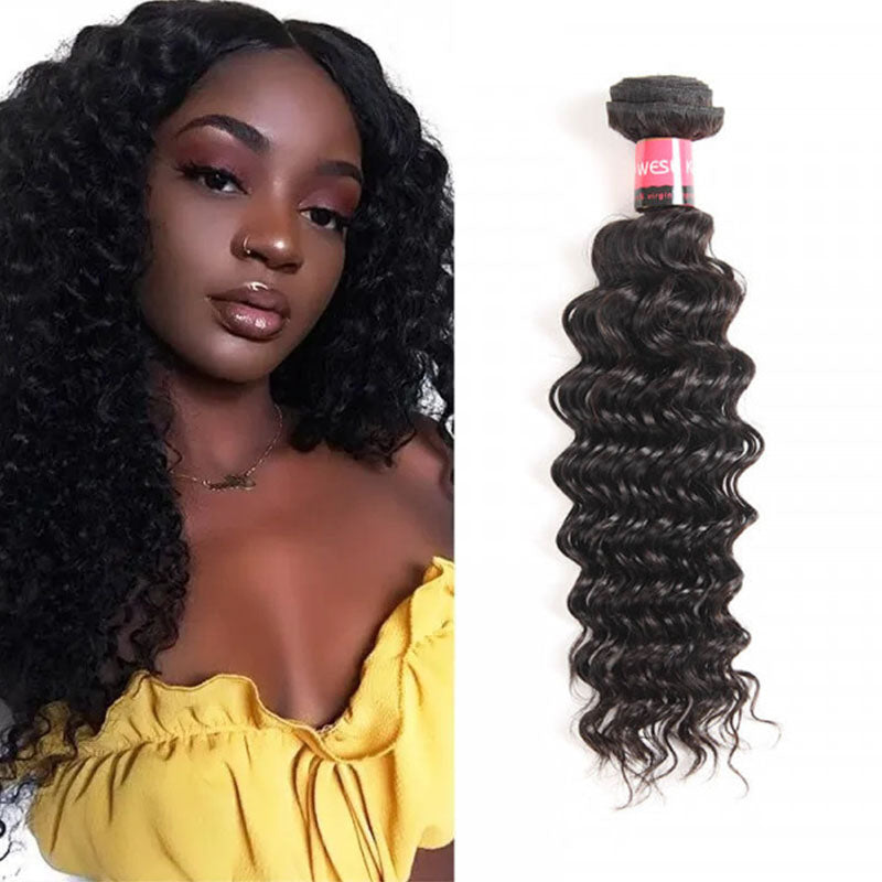 Ldjoy Deep Wave 1 Bundle 100% Unprocessed Brazilian Virgin Hair