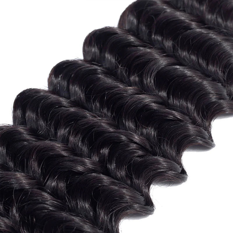 Ldjoy Deep Wave 3 Bundles Unprocessed Virgin Human Hair Weave