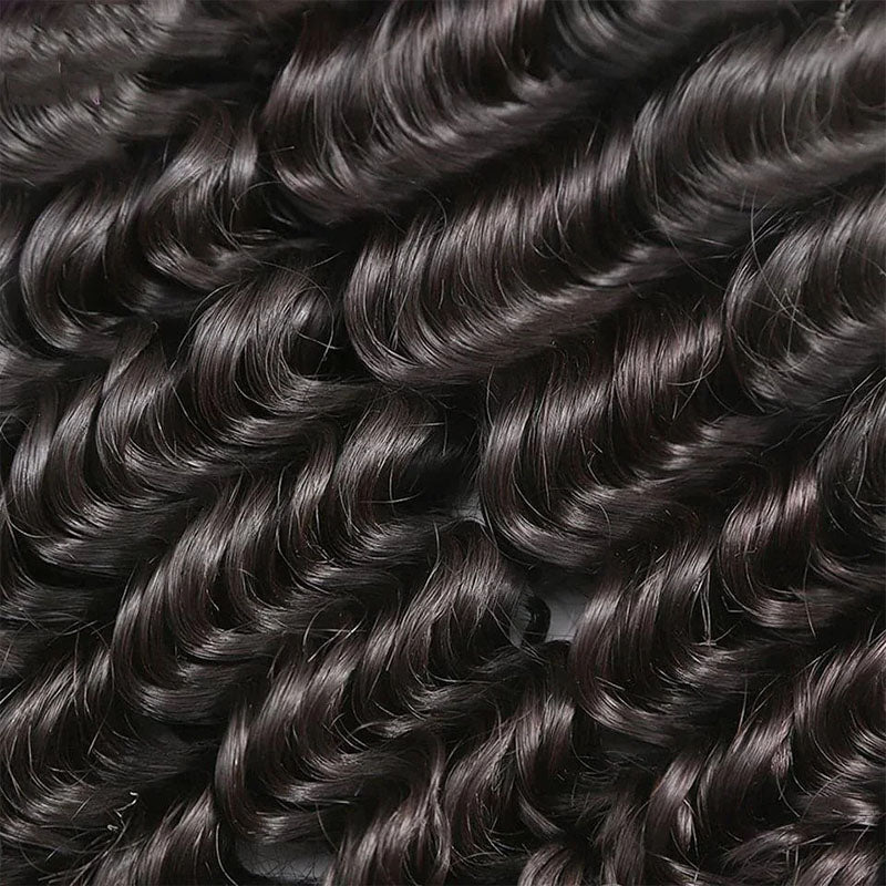 Ldjoy Deep Wave 4 Bundles Natural Black Unprocessed Virgin Human Hair