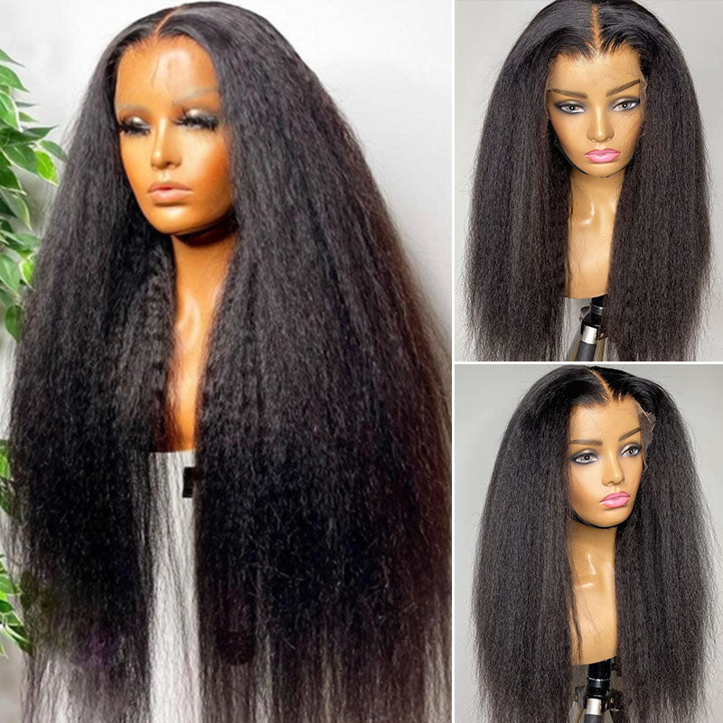 Real Swiss 13x4 HD Lace Front Kinky Straight Wig - Ldjoy Wigs