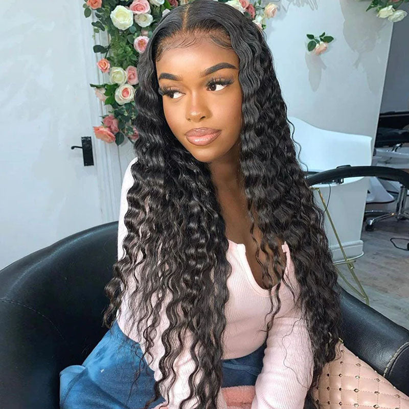 Ldjoy Loose Deep Wave 1 Pcs Bundle Natural Black Human Virgin Hair