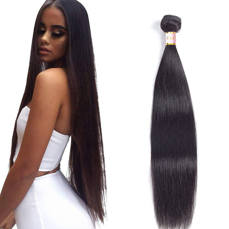 Ldjoy Straight 1 Pcs Bundle Natural Black Unprocessed Virgin Human Hair