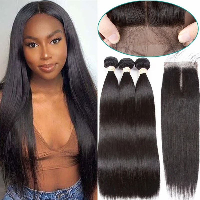Ldjoy Straight 1 Pcs Bundle Natural Black Unprocessed Virgin Human Hair