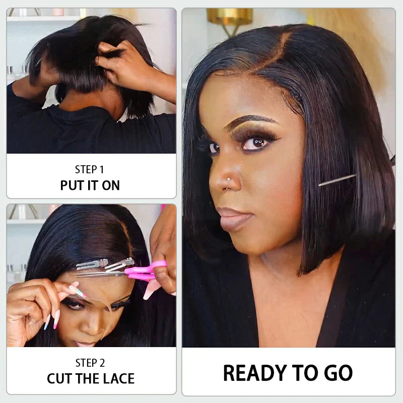 Ldjoy Straight 13x6 Lace Bob Wig Human Hair Wig