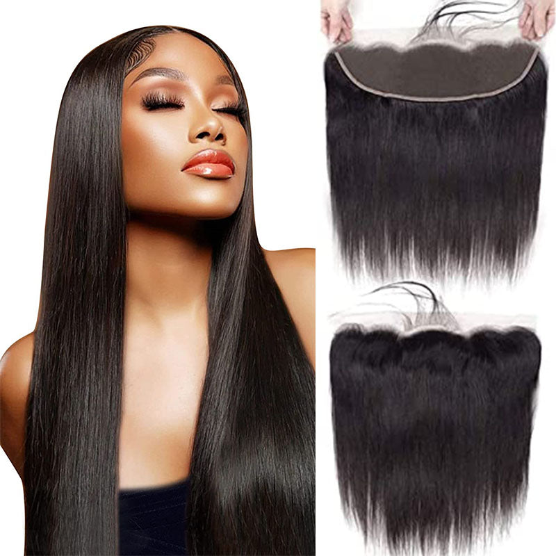 Ldjoy Straight 4 Pcs Bundles Hair Weft With 13x4 Lace Frontal Human Hair