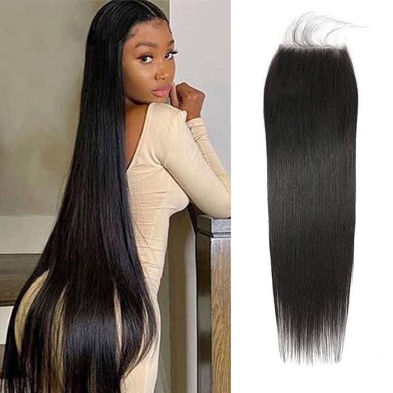 Ldjoy Straight 4 Pcs Bundles Hair Weft With 13x4 Lace Frontal Human Hair