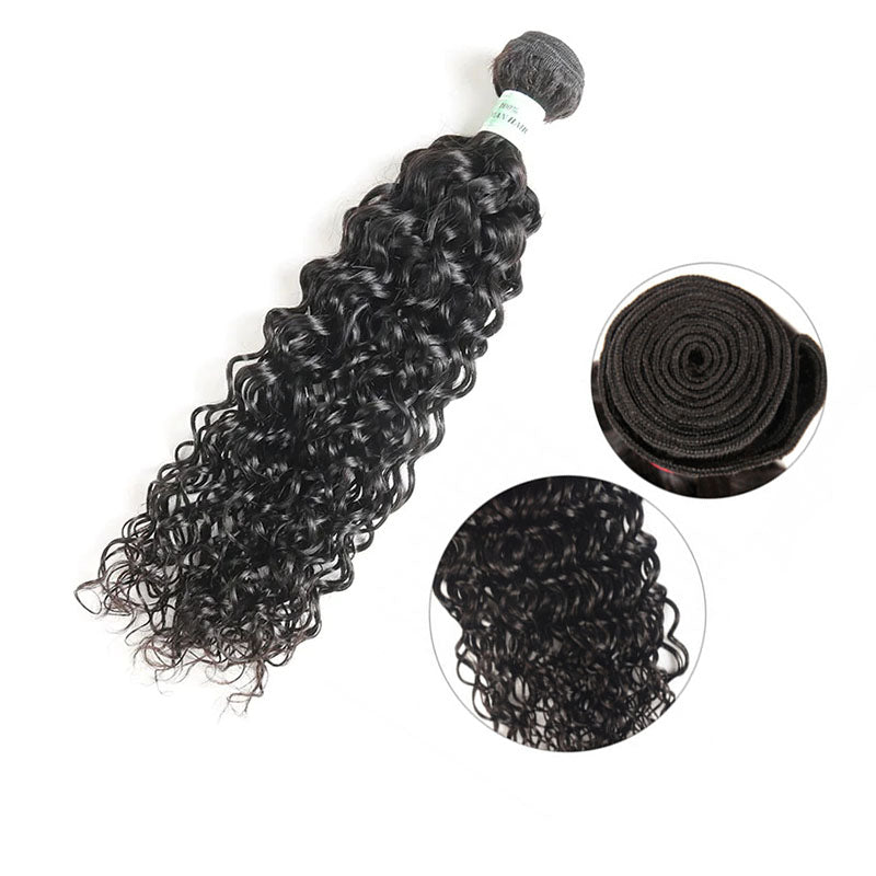 Ldjoy Water Wave 1 Bundle Hair Weft Natural Black Human Hair