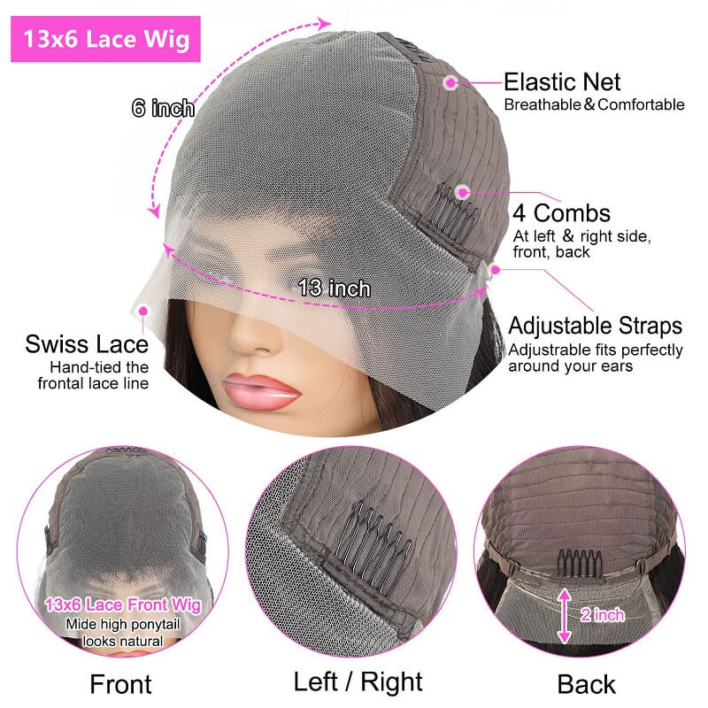 Ldjoy wigs 13x6 lace front wig cap