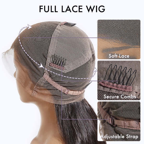 Ldjoy Straight Full Lace Bob Wig Pre-plucked Clean Hairline Bleached Knots Short Straight Bob Wig