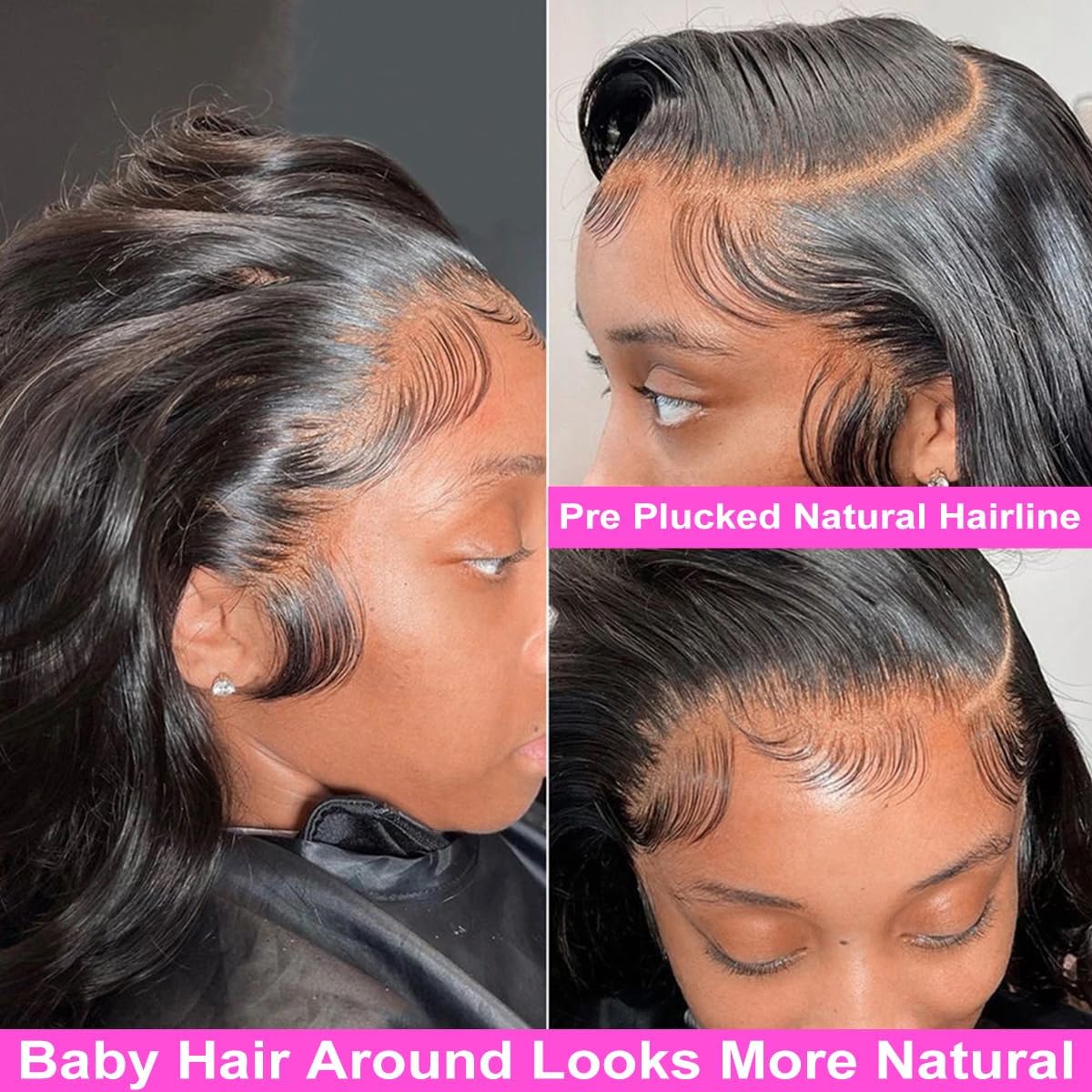 Ldjoy Body Wave 13x4 Lace Front Wig Natural Black Human Hair Wig
