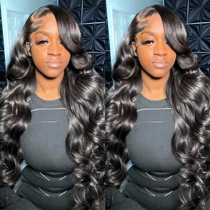 Ldjoy Body Wave 13x4 Lace Front Wig Natural Black Human Hair Wig