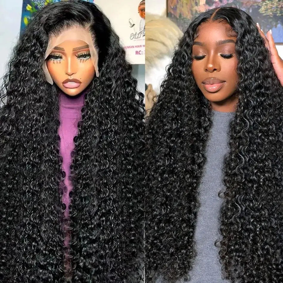 Ldjoy Hair 13x4 Curly Lace Front Wigs Human Hair Pre Plucked For Black Women Pre Bleached Invisible Knots
