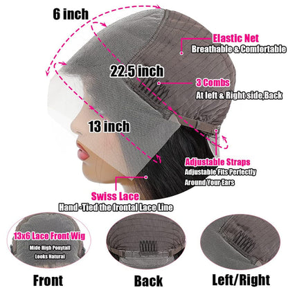 Ldjoy Straight 13x6 Lace Bob Wig Human Hair Wig